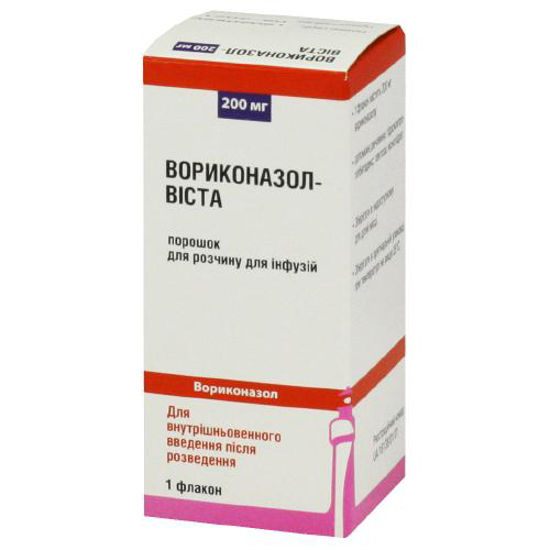 Вориконазол-Віста порошок для розчину для інфузій 200 мг флакон №1